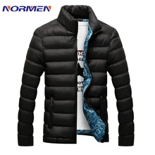 2017 Markenkleidung Herren Feste Beiläufige Parkas Mode Baumwolle Gebändert Kragen Winter Jacke Männer Streetwear Padded Mantel Oberbekleidung