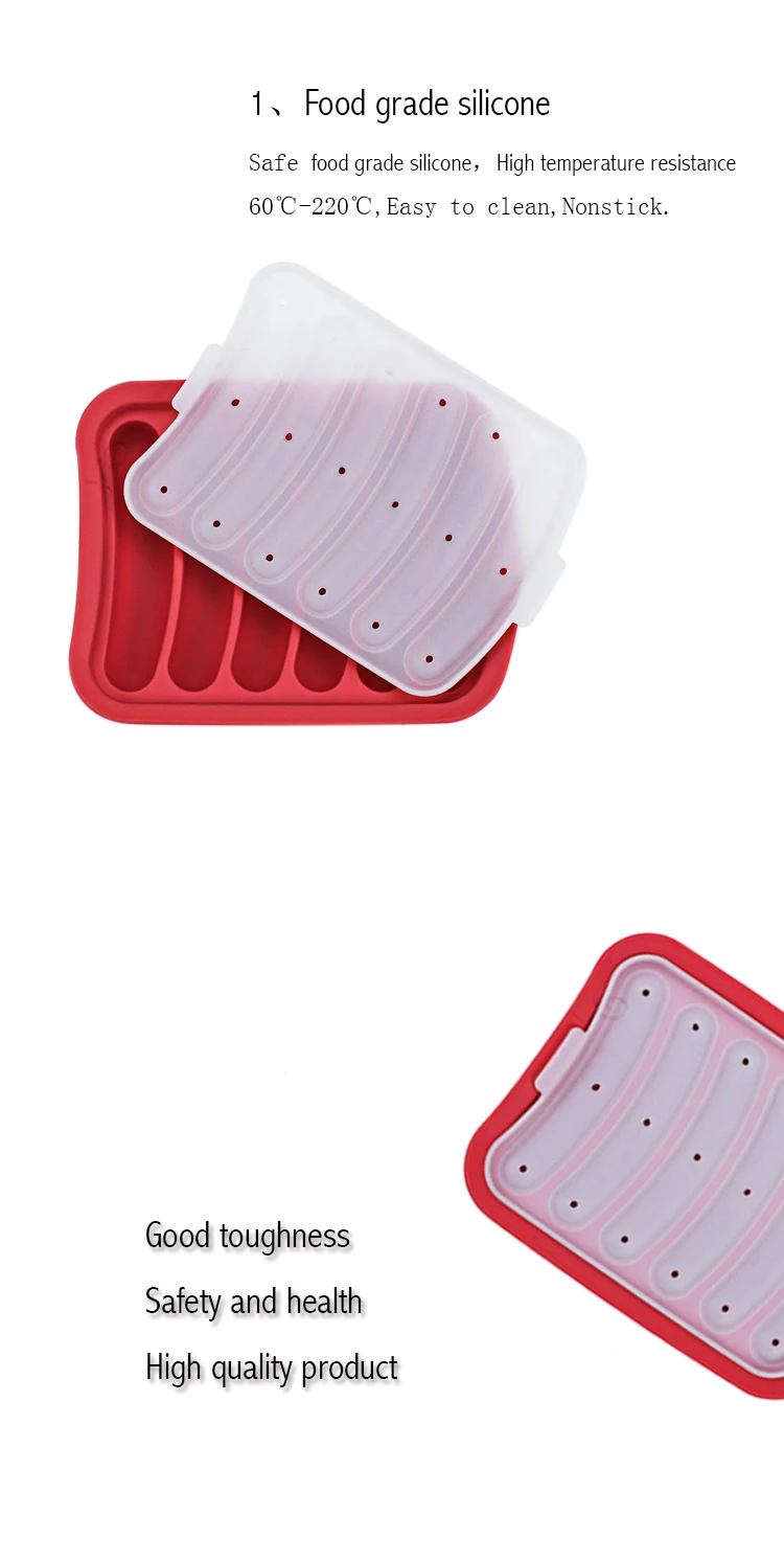 Креативные красные силиконовые формы для хот-догов DIY домашние Формы для колбасы хот-дог Инструменты для выпечки