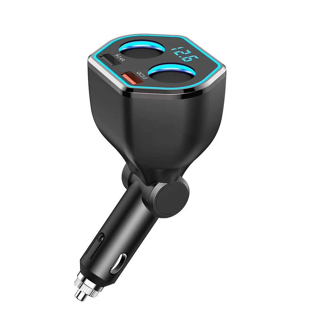 CDEN быстрое автомобильное зарядное устройство QC3.0 Разветвитель Прикуривателя 2 USB