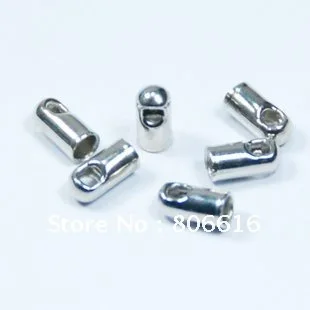 2MM 1000PCS Silver Plated Leather Rope/Wire Copper Crimp