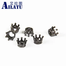 Ailatu 10 шт./лот кубическая Корона из циркония Шарм бусины для изготовления браслетов ювелирные изделия