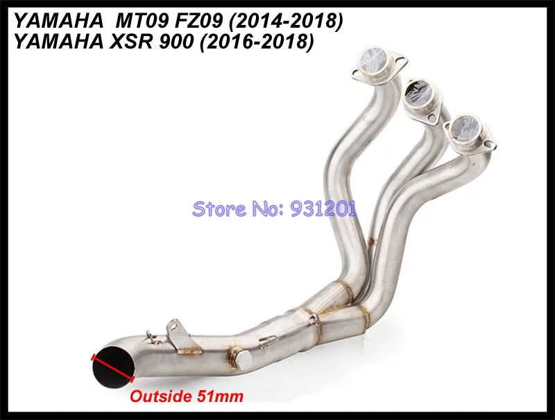 For Yamaha MT 09 MT09 FZ 09 FZ09 XSR900 Exhaust Full System Motorcycle Slip On Link Front Pipe Headers Yoshimura Muffler Escape