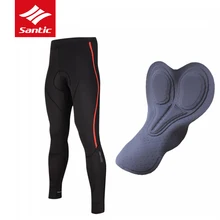 Santic Велоспорт Брюки Мужчины Зима Ветрозащитный Pro Мягкий MTB Mountain Road Велосипед Верховой Езды Штаны Брюки Pantalon Ciclismo