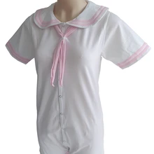 Weiß sailor mit rosa trim body/erwachsene onesie/erwachsene bodysuit/erwachsene babyspielanzug/abdl kleidung