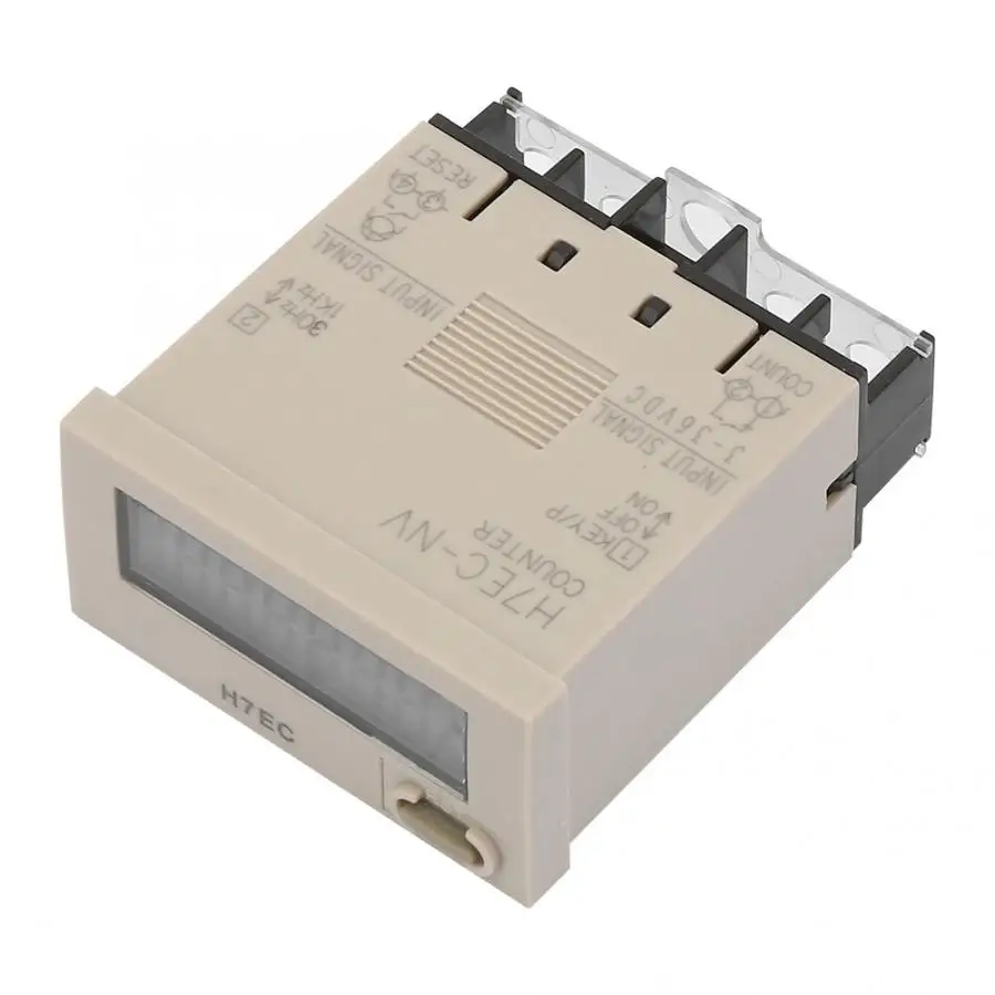 Цифровой счетчик H7EC-NV постоянного тока 3-36V Цифровой Электрический счетчик с 8-значный ЖК-дисплей Дисплей Contador цифровой