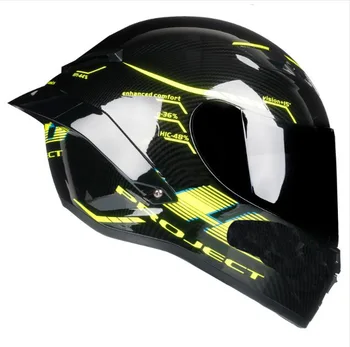 

Full Face Casco Capacete Racing Motorcycle Helmet Kask Downhill DOT ECE 22 approved 2D lock with Spoiler wing Motor Helmet