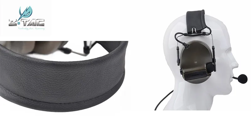 Fone de Ouvido com Cancelamento de Ruído Fone de Ouvido para Tiro e Caça Z-tac Tático Airsoft Aviação Peltor Comtac Iii Softair Ativo Z051 11 Z-tac tático airsoft aviação peltor comtac iii