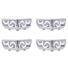 4 Шт Тяжелые несущие мебельные ножки ажурный узор металлические ножки шкафа хромированный треугольник диван тв ножки шкафа