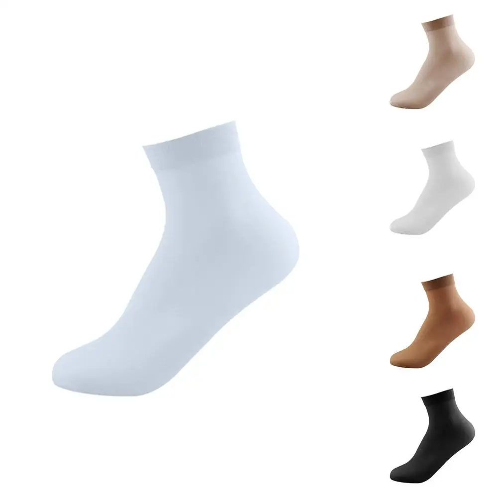 

New Arrival 10Pairs Disposable Ankle Socks for Ice Rink Foot Bath Solid Color Silk Socks Unisex Calcetines Short Socks Hosiery