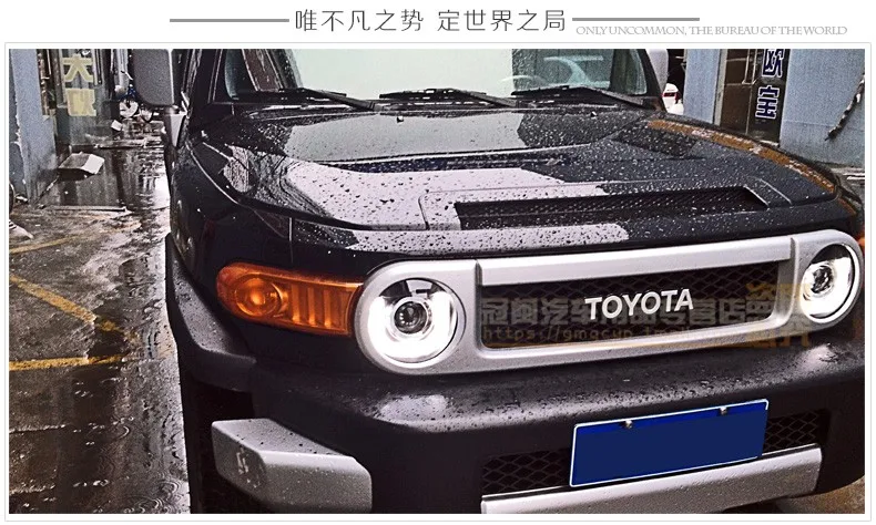 Автомобильный Стайлинг светодиодный HID Rio светодиодный чехол для фары для Toyota FJ Cruiser 2007- Биксеноновые линзы ближнего света