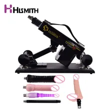 HISMITH Automatic Sex Machine with 5 Attachments Retractable Dildo Vibrator Love machine gun sex product sex toys for women super wild big black dildo to sex machine sex gun made from medical silicone for women demanding female sex product sex toy