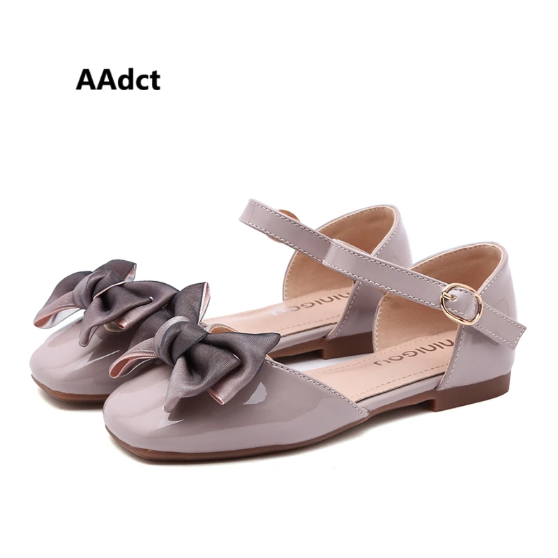 

AAdct 2019 princess girls shoes new bow little kids shoes for girls flats Brand Sweet children shoes High-quality