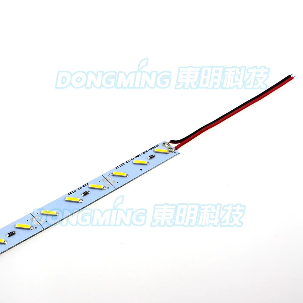 50 шт./лот 72 светодиода 1 м Светодиодная балка 7020 SMD IP22 12 В алюминиевый профиль