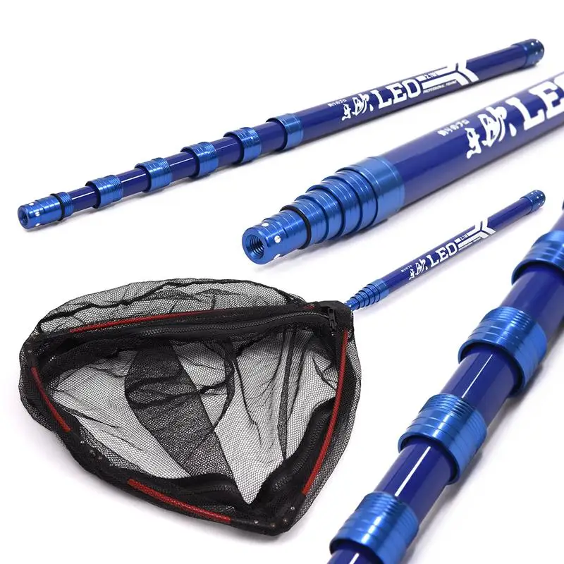Extensible red de pesca Dipnet plegable redes manuales al liberación pala con Red ► Foto 3/6