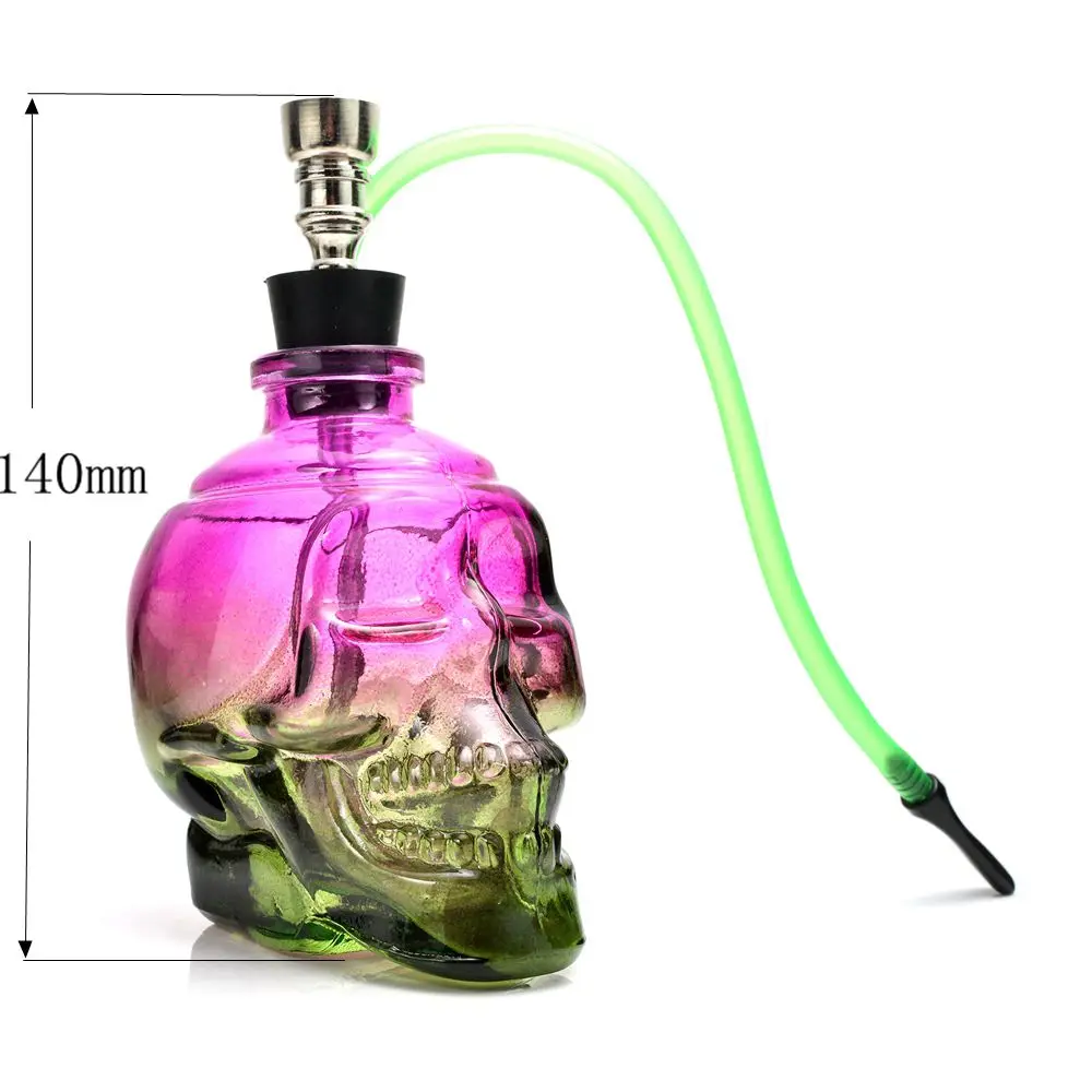 High Quality Glass Head Skull Style Water Hookah Punk Phantom Pipe