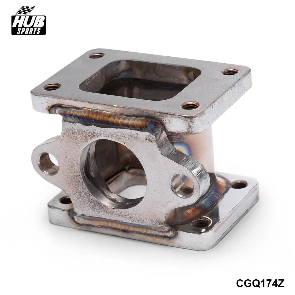 Hubsports - Turbo flange adapter T25 to T25, T2 to T2 with 38 mm external wastegate stainless steel HU-CGQ174Z