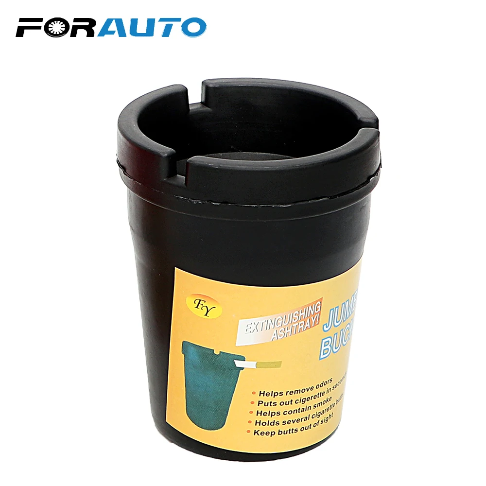 

FORAUTO Double Layer Durable Cigar Ash Tray Auto Smokeless Stand Car Ashtray Truck Cigarette Cylinder Cup Holder