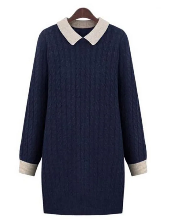 Высокое качество Большой размер пуловер blusas де inverno moleton топ одежда свитера женщина осень 4xl 5xl большой размер трикотажные платья платье