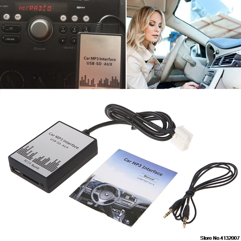 USB SD AUX Автомобильный MP3 музыкальный плеер адаптер CD Замена для Suzuki для Fiat для Opel 828 акция