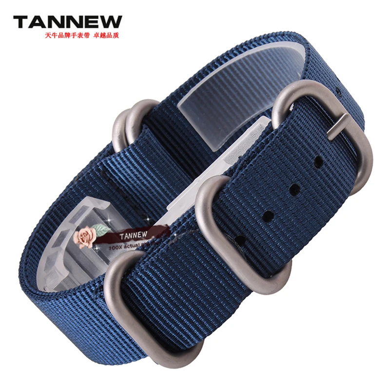 Buy 18mm 20mm 22mm 24mm Watchbands Blue Nylon Canvas