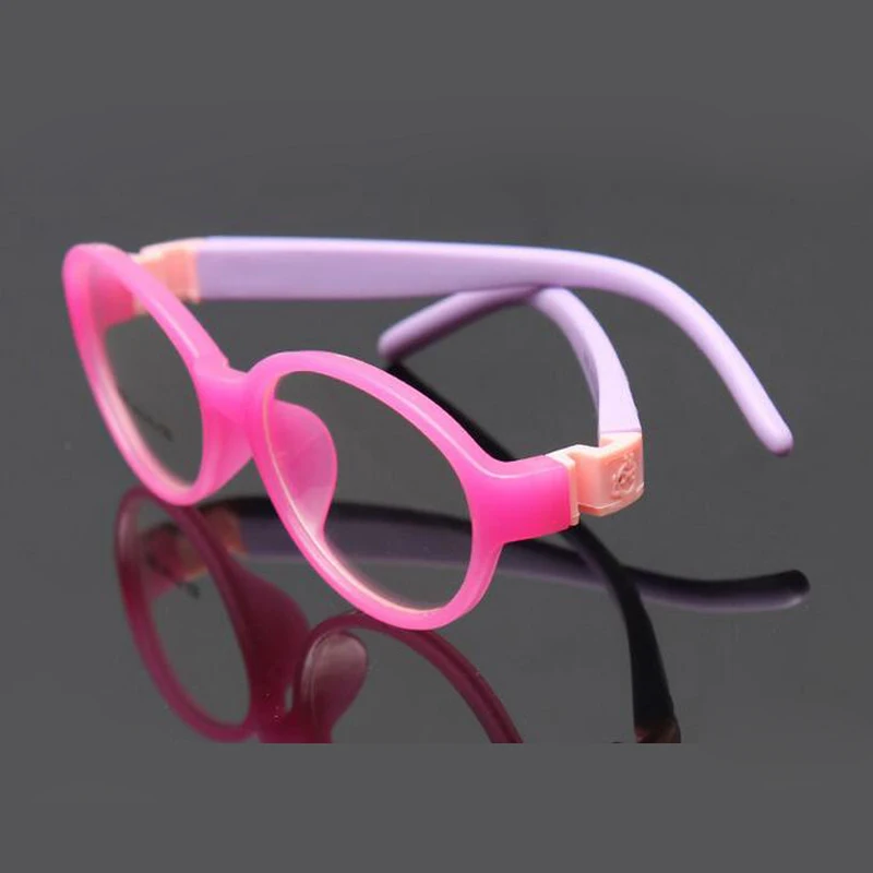 Детские оптические очки ультра-светильник Овальный без винта сгибаемый, детские очки в оправе, силиконовая безопасная Гибкая оправа
