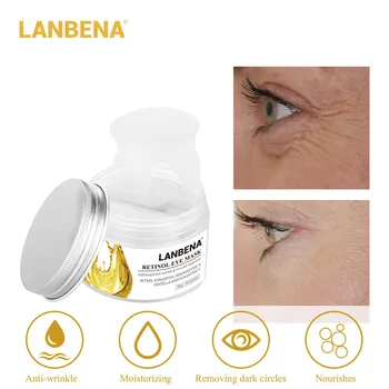 

LANBENA Anti-Anging Eye Mask Hyaluronic Acid Eye Patches Serum Dark Circles Bags Remove Eye Lines Repair Firming Skin Care