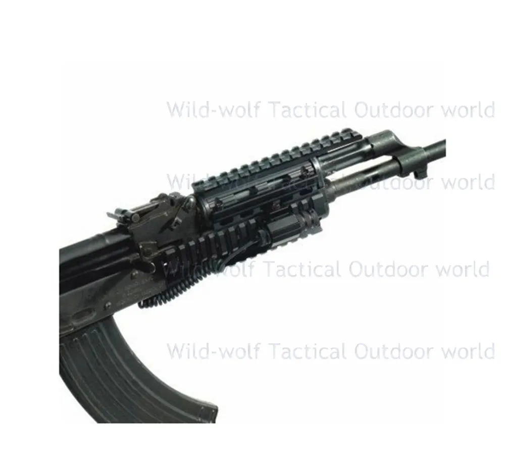 Тактический AK 47/74 RIS Quad Rail mount Tactical Quad Handguard Rail с 12 чехлами для охоты, стрельбы, военных игр, Paitall Airsoft