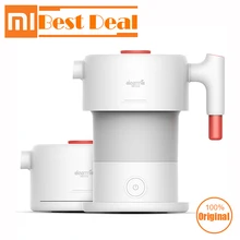 Xiaomi Mijia Deerma 0.6L складной портативный электрический чайник для воды с защитой от автоматического отключения ручной электрический чайник для воды