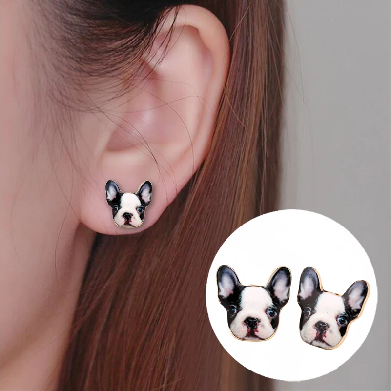 bulldog earrings