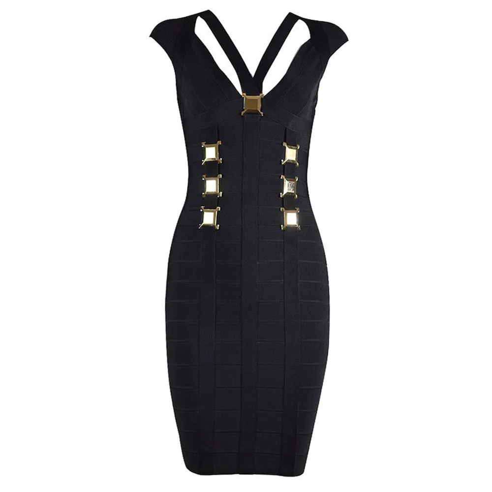 

black sequined v neck backless 2018 elastic knitted sexy ladies new fashion mini bandage dress