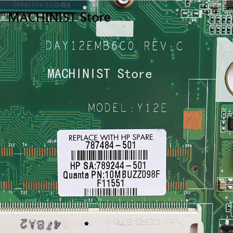 Оригинальный Для hp павильон 17 F F230CA 14 V ноутбук материнская плата DAY12EMB6C0 787484 501 789244