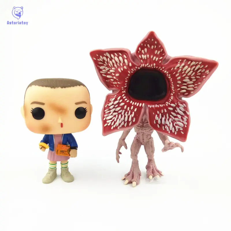 NEW 10cm Stranger things DEMOGORGON and Eleven with eggos action figure Bobble Head Q Edition new