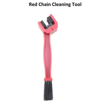 

Portable Cycling Motorcycle Gear Chain Brush Cleaner Cleaning Tool Clean Brush Tool Red Car Accessories