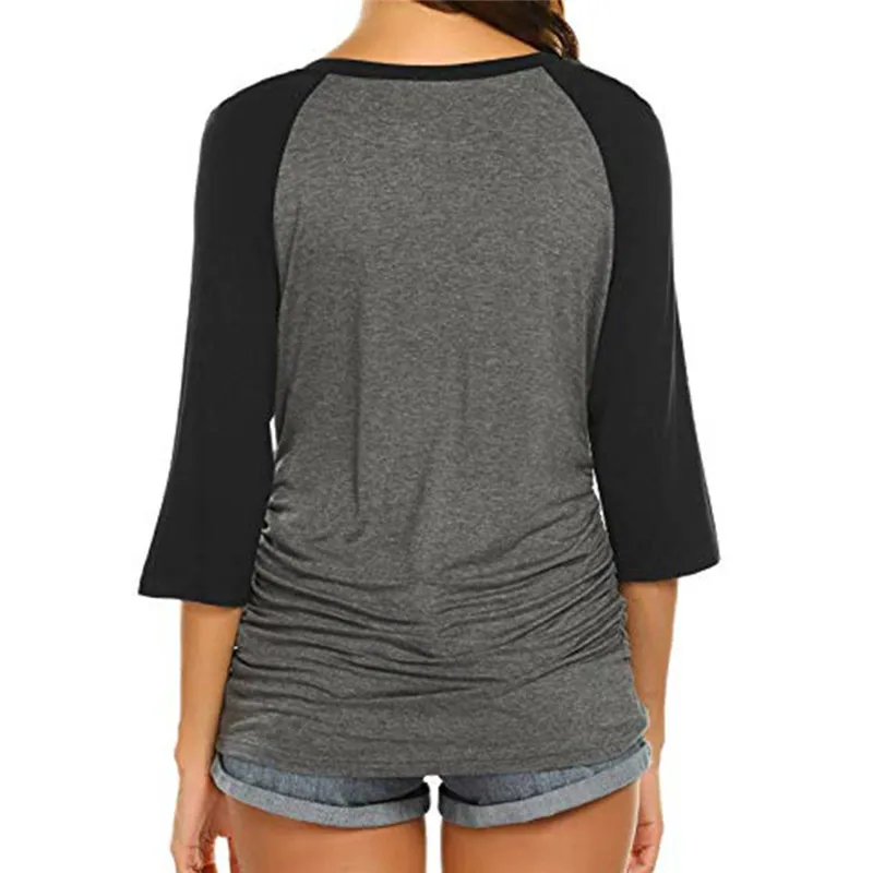 Maternity Breastfeeding Shirts Cotton Long Sleeve Blouses Tops Clothes for Pregnant Womens Patch-work Nursing Clothings