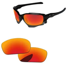 Поликарбонат-огненный красный зеркальные Сменные линзы для солнцезащитные очки с челюстью рамка UVA и UVB Защита