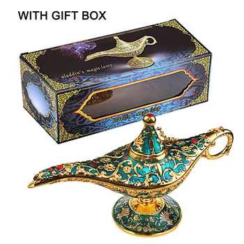 

Legend Magic Genie Light Lamp Pot Classic Incense Burners For Gift Decoration Genie Lamp Wishing Oil Lamp Tabletop Decor Crafts