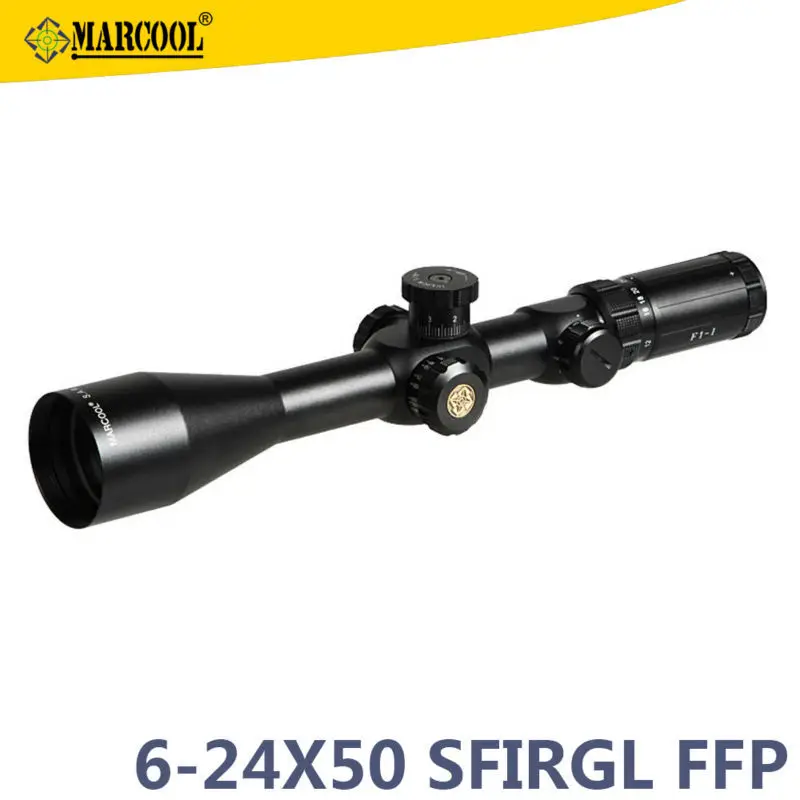

DHL Free Ship Riflescopes Marcool Optic EVV 6-24X50 SFIRGL FFP RG Illuminated Airsoft Rifle Scope For Outdoor Hunting