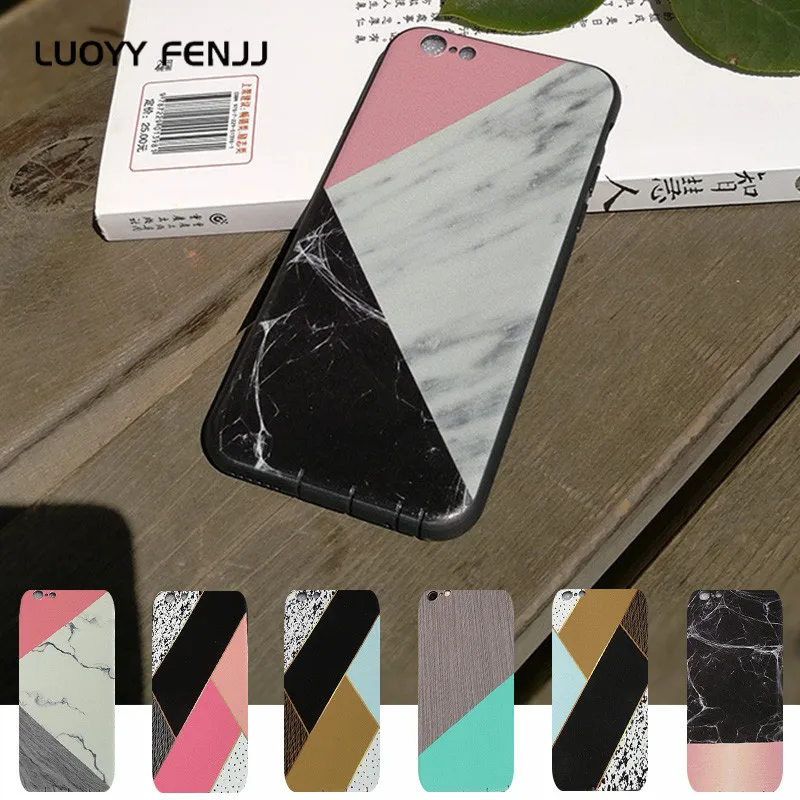 Чехол для телефона luoyy fenjj Marble iPhone 6 6s 7 Plus мягкий силиконовый чехол из ТПУ