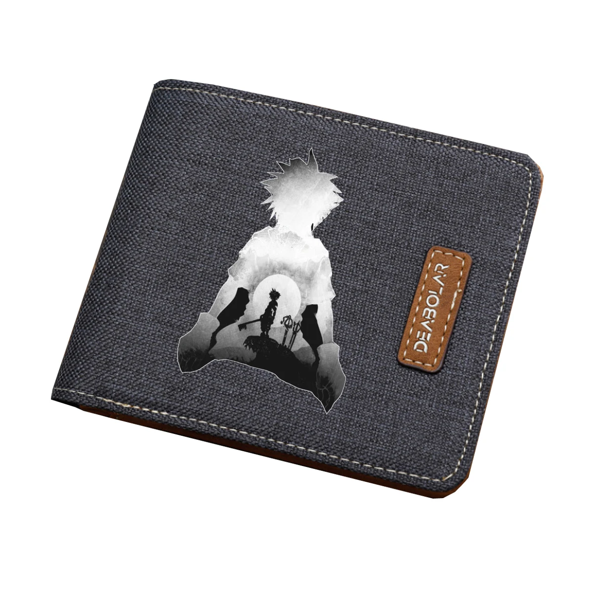 

Game Kingdom Hearts Wallet Men Women canvas coin Purse billetera Short Money Bag Slim Card Holders Dollar Price Wallets