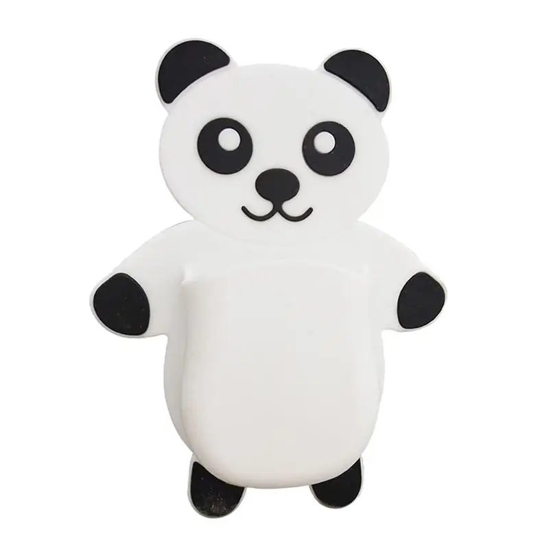 

Panda Design Suction Wall-Mounted Toothbrush Holder Punch-Free Gargle Cup Organizer Stand Rack For Home Bathroom (Random Color)