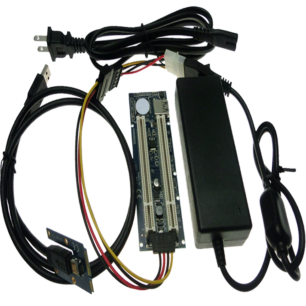 Половинного размера/полный размер Mini PCIe 2 PCI 32bit Слоты адаптер Mini pci-e Riser Card для PCI Звуковая карта сети видеокарты