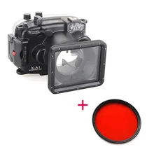 Meikon 40m/130ft Waterproof Housing Case + Red Filter 67mm for Fujifilm X-pro2(16-50mm),Underwater Diving Camera Housing Bags