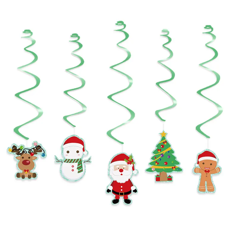 Christmas Ceiling Hanging Swirl Decorations Cutout Party Diy