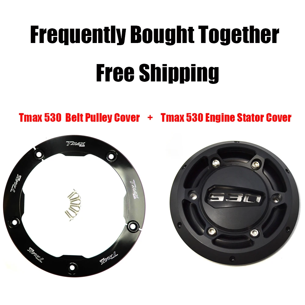 

CNC Aluminum TMAX 530 Engine Stator Cover Protector + Belt Pully Cover For Yamaha Tmax T max 530 2012 2013 2014 2015 2016