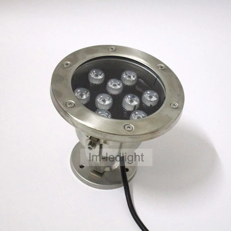 

12V IP68 waterproof led underwater light 9W dia145mm aquarium light warm/cold white rgb blue yellow stainless steel pool light