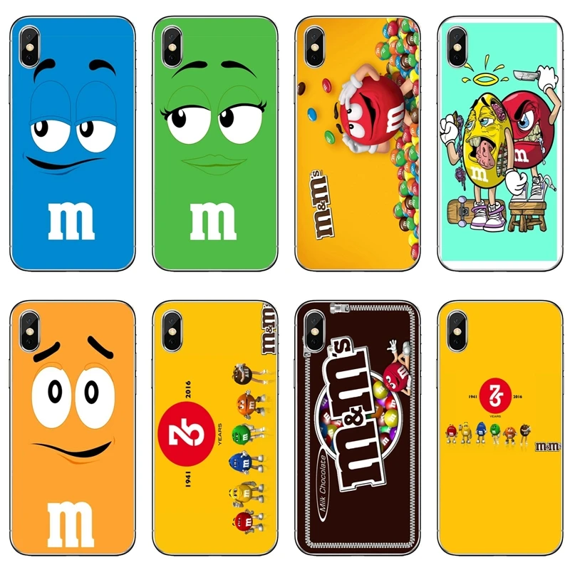 

M&M's Chocolate Nutella Bottle For Apple iPhone X XR 8 7 plus XS Max 6s 6 plus SE 5s 5c 5 4s 4 Soft mobile phone cover case