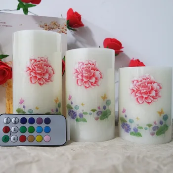 

Wireless RGB remote led wax candle light,Holiday party candle supplies,wedding decoration,New Year home decoration,led light