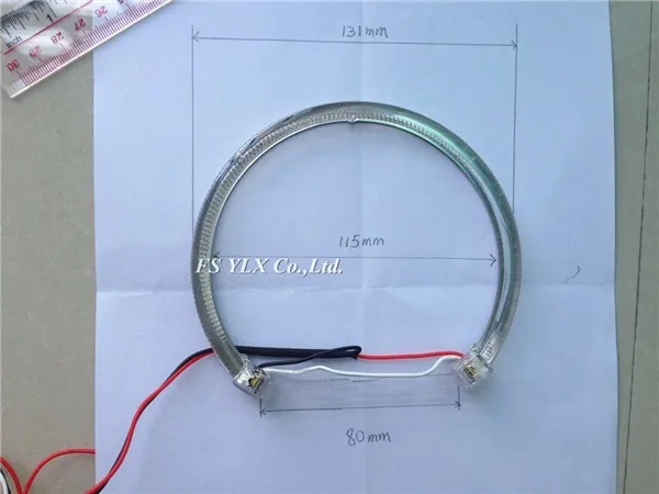 FSYLX 4*131 мм Canbus кри светодиодный SMD СВЕТОДИОДНЫЙ ангельские глазки для BMW E36 E38 E49 E46 белого и синего цвета фар автомобиля E46 светодиодный ангельские глаза гало кольца