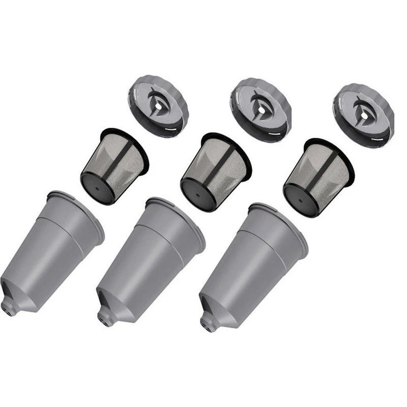 3pcs/sets Stainless Mesh K-cup Coffee Makers Filter Reusable Coffee Filter Coffees Tea Cup Replacement Accessories