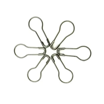 

1500Pcs Gunmetal Coilless Pear Bulb Gourd Calabash Shape Alloy Knitting Stitch Marker Hangtag Safety Pins 21mm
